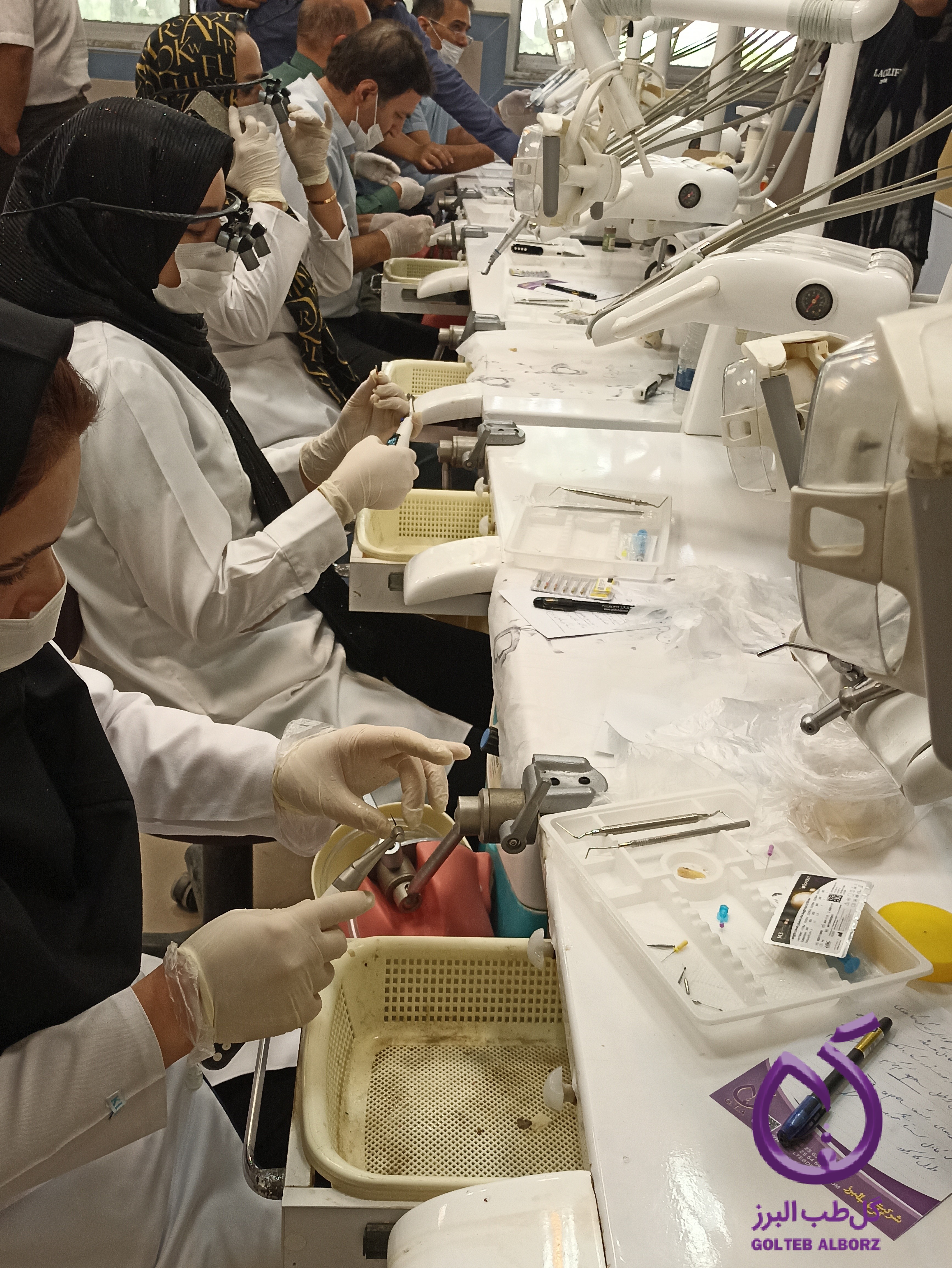 Endodontics workshop at Kashan Dental School, sponsored by Gol Teb Alborz